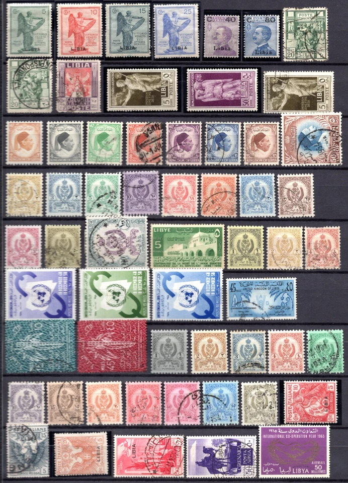 LIBYA 1920-1940 COLLECTION OF 85 STAMPS MINT & USED, HINGED INCLUDES AIRMAILS - Image 1 of 2