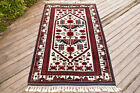 Turkish Rug 3x5 Handknotted Vintage Natural Wool Yagcibedir Rug 112x175cm Carpet