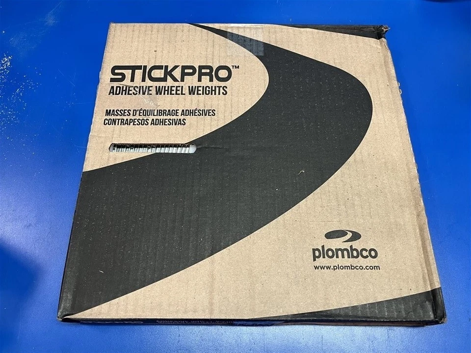 Plombco Stickpro 420Fe 1/2oz 1/2 oz Adhesive Stick-On Coated Steel Wheel Weights Foto 1 de 4