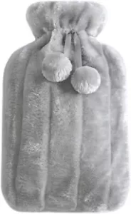 Copertura acqua calda per borsa bottiglia 2L caldo finto pile invernale scalda calore morbido peluche - Foto 1 di 6