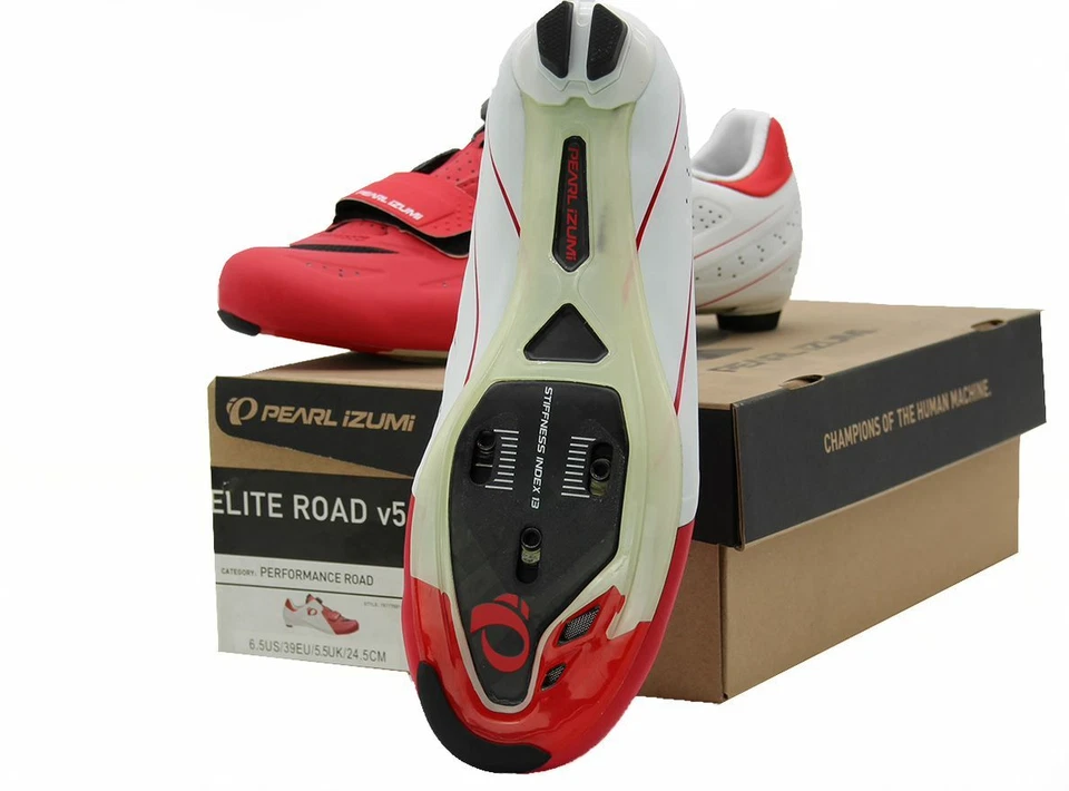 Туфли Pearl Izumi Elite Road v5 - Road Performance - белые/красные - Изображение 1 из 1