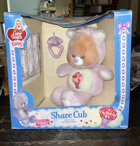 1986 KENNER CARE BEARS CUBS SHARE CUB SHARE BEAR NEW VINTAGE Rare! - Picture 1 of 8