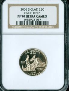 2005 S CALIFORNIA QUARTER NGC PF70 NGC FINEST GRADED  . - Picture 1 of 2