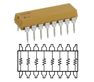 Rete Resistiva DIL 16pin 8 Resistenze 10 K - Imagen 1 de 1