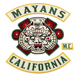 Mayans California MC Large Patch, Biker Gang Embroidered Back Jacket Emblem - Picture 1 of 5