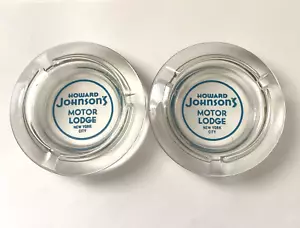 Vintage Advertising Ashtray ~ Howard Johnson’s Motor Lodge ~ New York NY (x2) - Picture 1 of 7