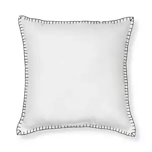 Mainstays Ivory with Blue Whipstitch 22x22 - Picture 1 of 5