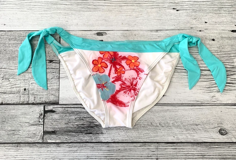 Vintage Maia Swim Bottom Women's Large Side Tie Hawaiian Retro Bikini Beach Y2K - Image 1 of 4