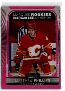 2021-22 O-Pee-Chee Platinum Matthew Phillips RC #216 Marquee Rookies rosa mate - Imagen 1 de 2