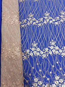 Hardy'sTextile 100% Poly Tulle /Mesh Fabric with Embroidered Flowers - Picture 1 of 5