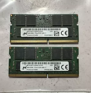 Micron 16GB (2x8GB) 2Rx8 PC4-17000 DDR4-2133 Laptop RAM Memory MTA16ATF1G64HZ-2G - Picture 1 of 2