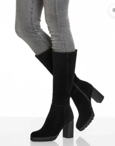 Botas hasta la rodilla de gamuza negras La Canadienne Miles talla 5, nuevas sin caja, precio de venta sugerido por el fabricante $625 - Imagen 1 de 21