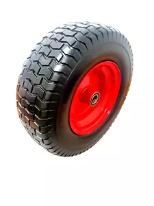 16x6.5-8 Solid Wheelbarrow Wheel, Puncture Proof, 25mm Bearing - Picture 1 of 3