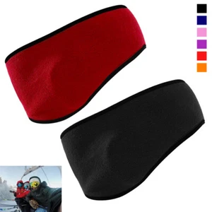 2X Head Band Ear Warmers Mens Womens Winter Fleece Soft Stretch Muffs Ski Sports - Picture 1 of 1
