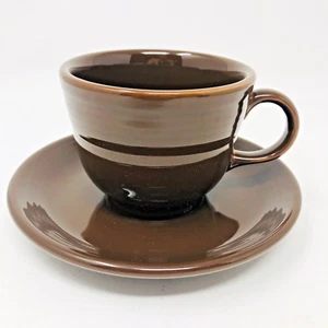 Fiesta Fiestaware Coffee Tea Cup and 6" Saucer Set in CHOCOLATE Brown Autumn - Picture 1 of 18