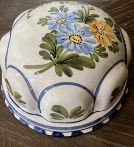 Bassano Ceramic Mold Decorative Wall Display Italy Floral Design 6" Hand Painted - Foto 1 di 14