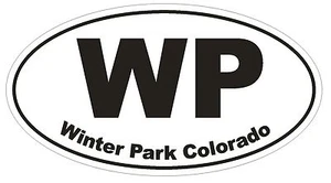 WP Winter Park Colorado Oval Bumper Sticker or Helmet Sticker D2156 Euro Oval  - Picture 1 of 1