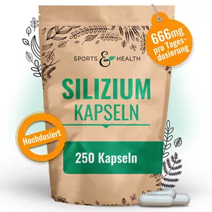 Silizium Kapseln Hochdosiert – 250 Kapseln – Silicium aus Bambusssprossenextrakt - Bild 1 von 7