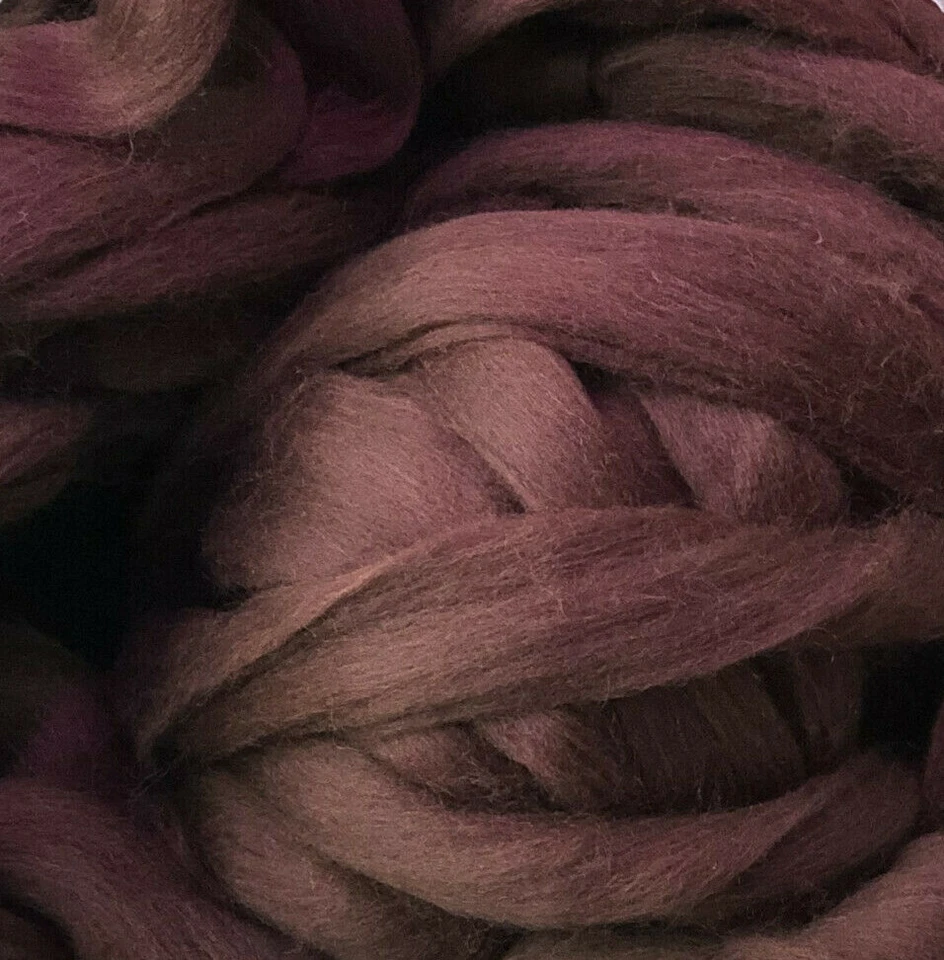 Brown Wool Roving, Shep's Wool Dark Chocolate Merino Roving, Brown wool fiber - Image 1 of 4