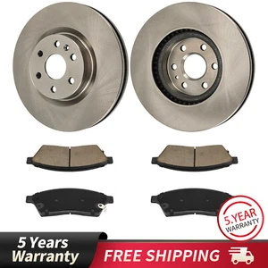 Rotores de disco perforados delanteros + pastillas de freno para Cadillac SRX 2010-2016 55177 D1422 - Imagen 1 de 12