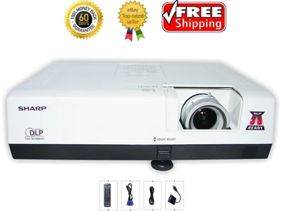 Sharp PG-D3010X DLP Projector 3000 ANSI 3D Ready 1080p HDMI-Adapter w/Remote - Image 1 of 4