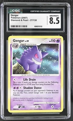CGC 8.5 Gengar 2007 Diamond & Pearl 27/130 Pokemon Card - Image 1 of 2