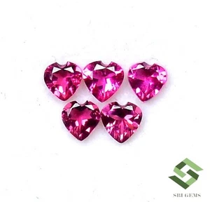 Tormalina rosa naturale 4x4 mm taglio a forma di cuore lotto 05 pezzi 1,02CTS pietra preziosa sfusa - Foto 1 di 7