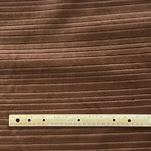 BTY 1970s Cut Velour Upholstery Fabric Brown - Picture 1 of 3