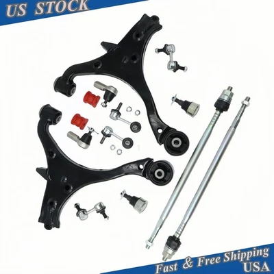 14PCS For 2001-2005 Acura EL K640288 Front Control Arm Sway Bar Suspension Kit - Image 1 of 4