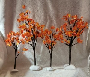 Dept 56 Village Accessories - 4 Autumn Maple Trees Halloween 52655 - Picture 1 of 12