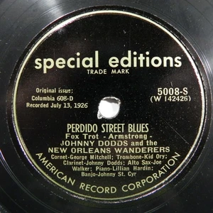 Johnny Dodds - Perdido Street Blues / Gate Mouth Special Editions 5008 78 RPM - Picture 1 of 4