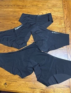 Victoria's Secret BLACK NO SHOW HIPSTER Panties - LOT OF 5 - Seamless XL - Picture 1 of 4