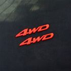 2X Red 4Wd Glossy Metal Sticker Emblem Decal Badge Grand Car Sport V6 Limited 3D
