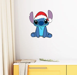 Stitch Christmas Colourful Bedroom Nursery Wall Art Vinyl Sticker Decals a3937 - Picture 1 of 5