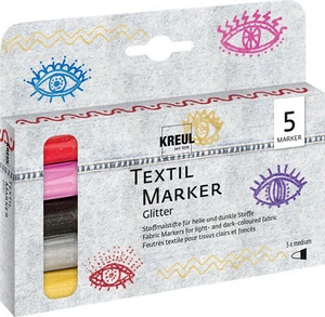 Marcador textil KREUL medio ""Brillo", juego de 5 - Imagen 1 de 6