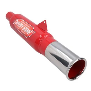 Tubo de escape Screamer Cherry Bomb Tail Bomb redondo cromado ID 1-5/8" - Imagen 1 de 1