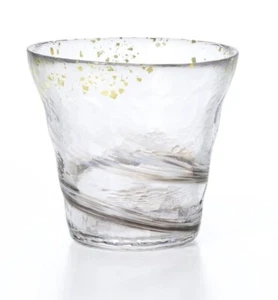 Aderia Tsugaru Vidro Hyoka Gold Rocks Glass Fog 300ml F-71470 Made in Japan - Picture 1 of 6