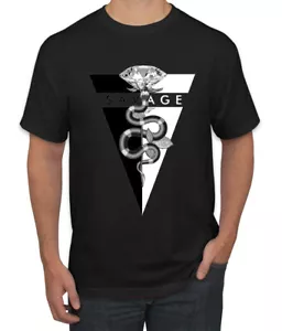 Savage Snake Diamant Tropf Dreieck Hype Streetwear Herren Hip Hop T-Shirt - Bild 1 von 24