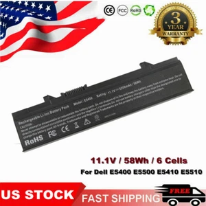 Battery For Dell Latitude E5400 E5500 E5410 E5510 KM742 PX644H KM742 58Wh - Picture 1 of 12