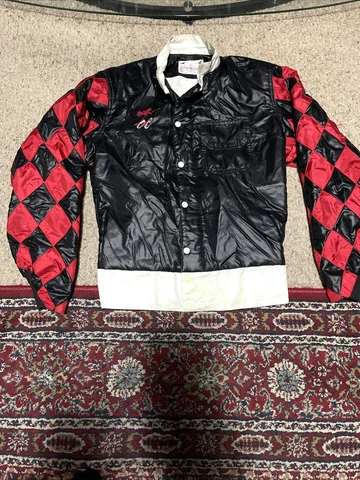 Vintage Custom Horseman Retired OC Horse Cutter Racing Jockey Silks Jacket Med Cover
