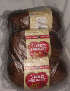 Lot of 3 Skeins Red Heart Soft E728 Yarn- 1882 Toast BLOWOUT $2.50 Skein - Picture 1 of 1