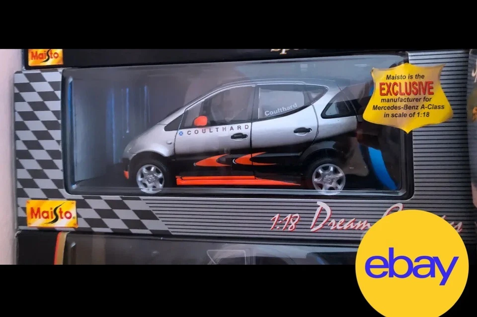 Maisto 1/18 Scale Diecast 35841 Mercedes Benz A Class Formula 1 Design COULTHARD - Immagine 1 di 1