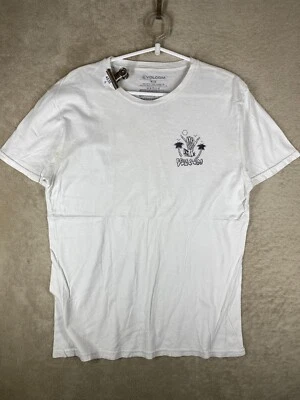 VOLCOM Casual T-Shirts Top Size M Mens White Logo Short Sleeve - Image 1 of 4