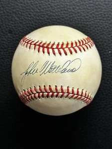 Balón Oficial John Wetteland 1996 Serie Mundial Jugador Más Valioso Autografiado OWSB GTP #/996 - Imagen 1 de 4