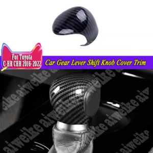 For Toyota C-HR CHR 2016-2023 Carbon Fiber Car Gear Lever Shift Knob Cover Trim - Picture 1 of 5