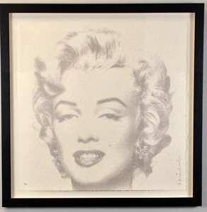 Mr. Brainwash Diamond Girl Silber Edition 20/90 S/N Siebdruck mit Diamantstaub - Bild 1 von 6