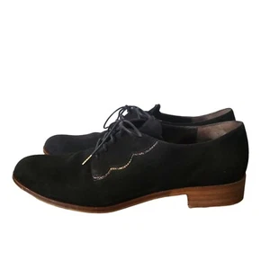 Bocage Womens Black Suede Oxford Laceup Shoes Size EU 39 US 8 - Picture 1 of 10