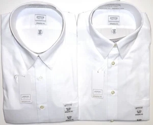 Neu Arrow sportliche Passform Langarm Pincord Anzughemd für Herren 1 Tasche neu mit Etikett weiß - Bild 1 von 5