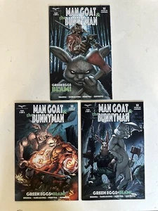 MAN GOAT & THE BUNNYMAN GREEN EGGS AND BLAM #1-3 Bagged & Boarded 🐶 - Picture 1 of 4