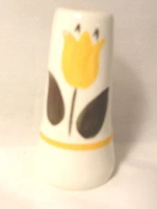 Stangl Shaker weiß mit gelber Tulpe unsigniert - Bild 1 von 2